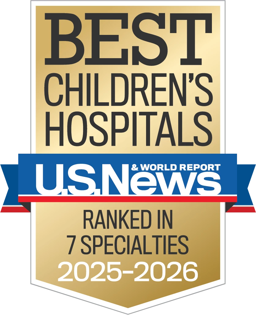 Reconocido entre los mejores hospitales infantiles por US News & World Report.