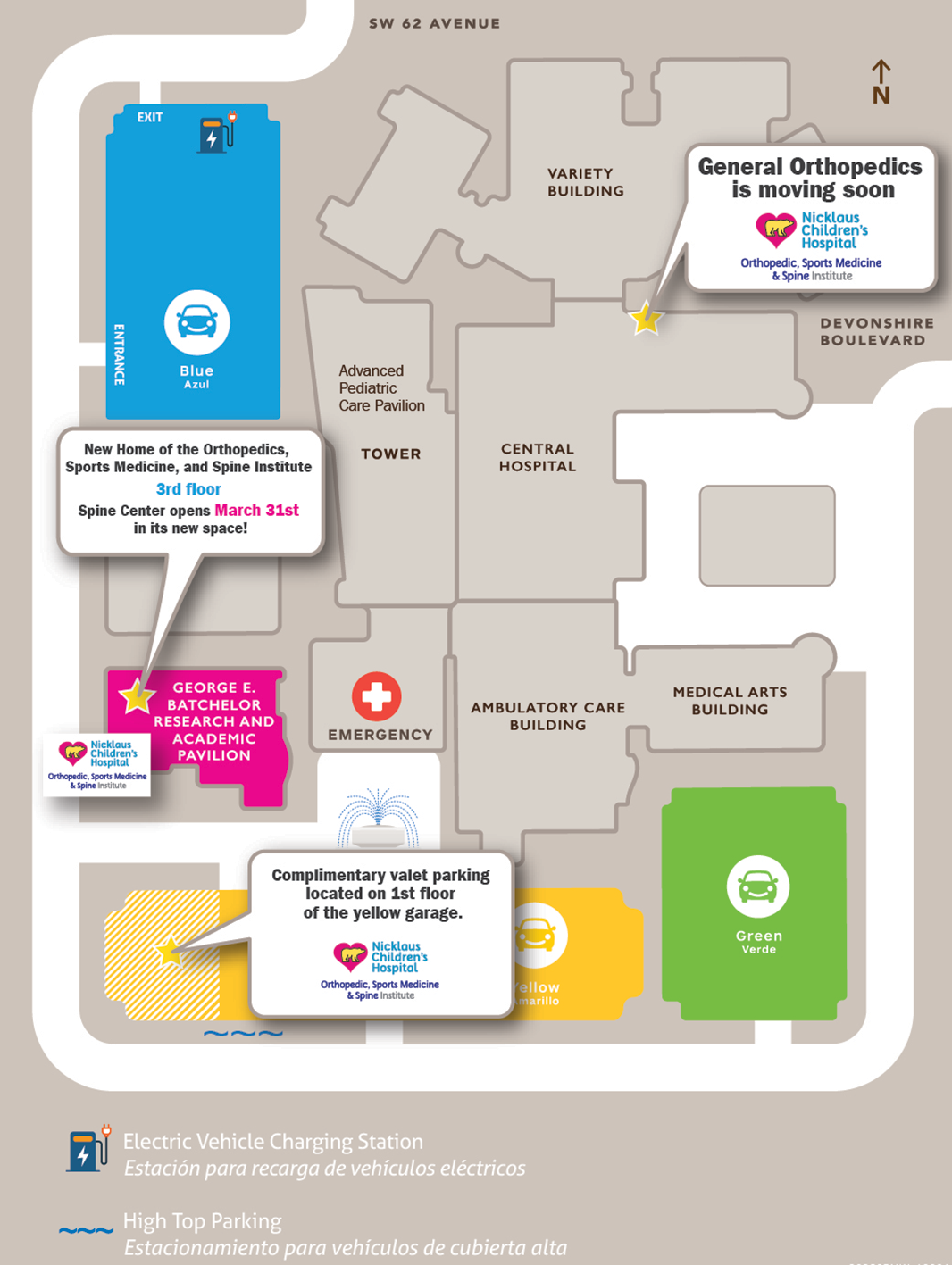 New Spine Center Map