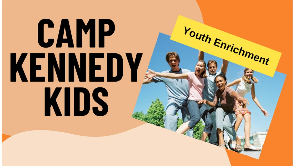 group of active kids in summer.