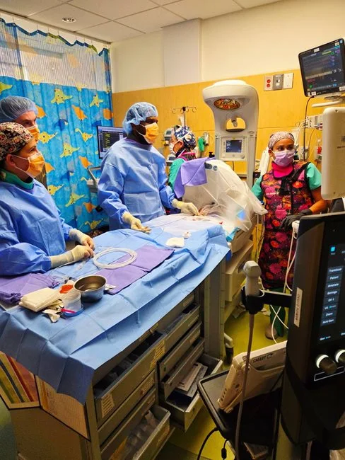 Nicklaus Children's medical team performing Transcatheter PDA Closure.