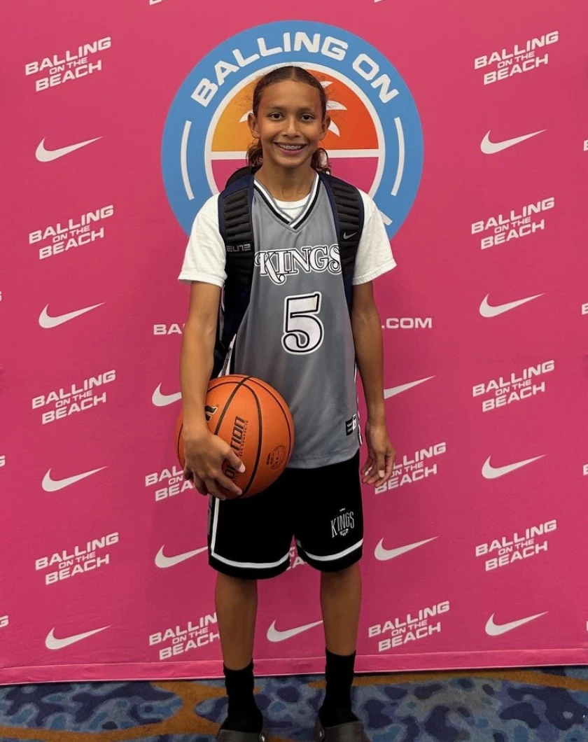 Jalen holding a basketball