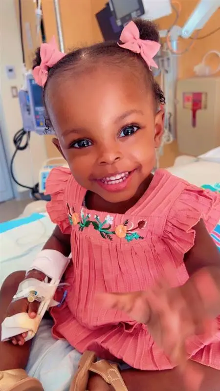 patient Bria dazzles with her smile.