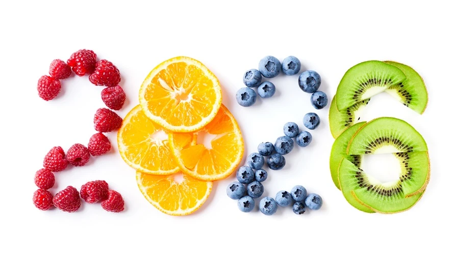 2026 written in fruits.