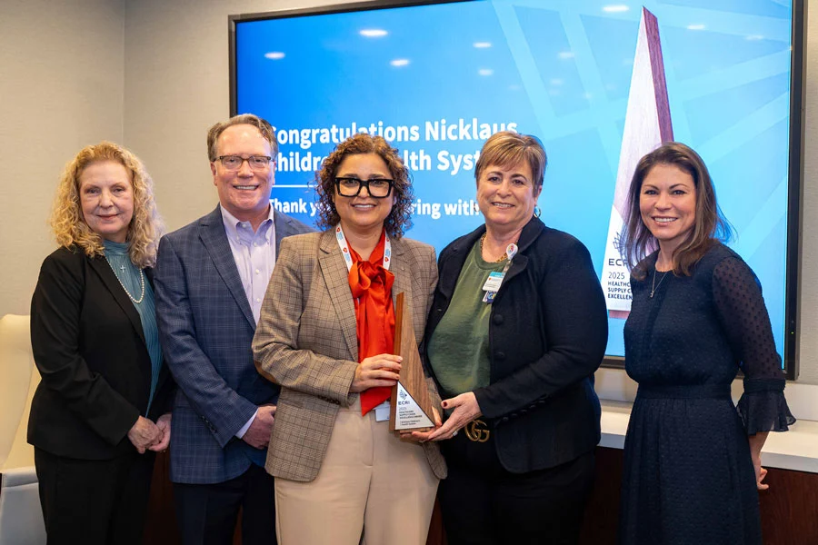 Supply chain team receiving the award.